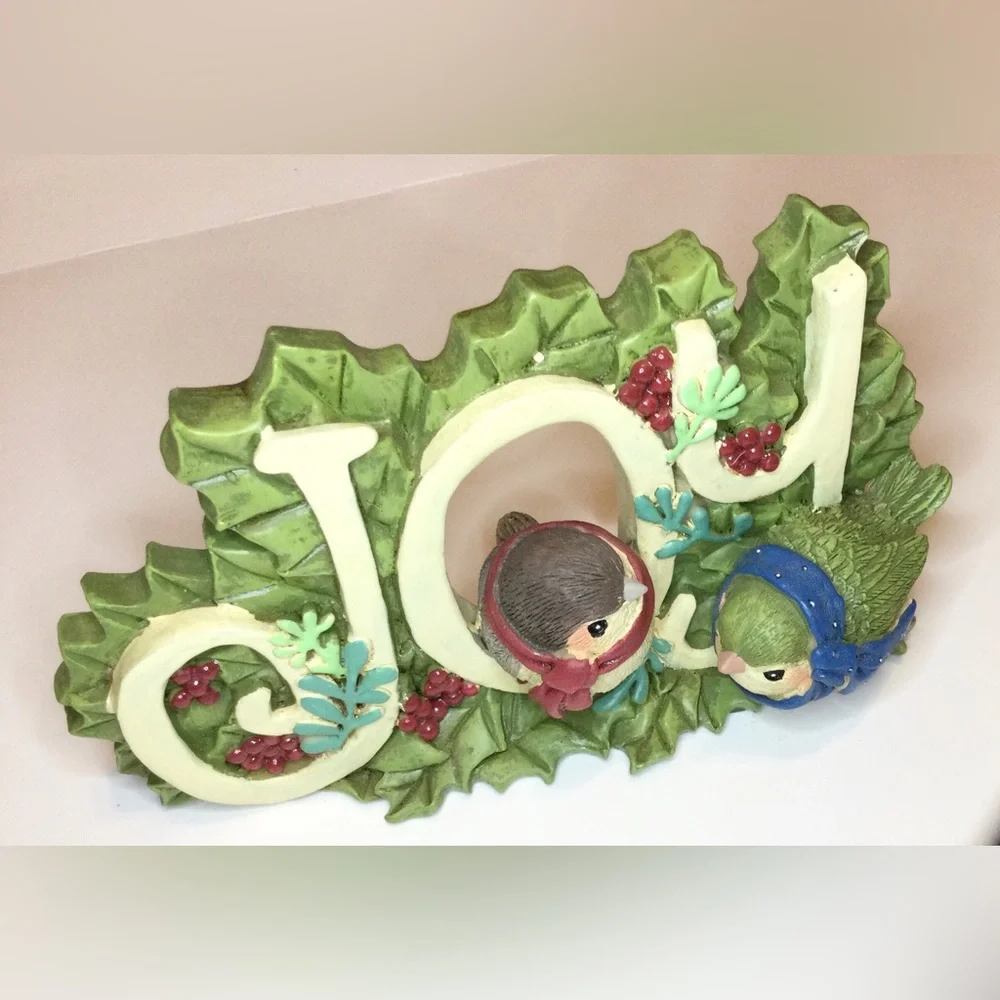 Dicksons Joyful Expressions Peace Resin Tabletop Block Plaque Bird